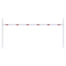 Height restriction barrier | with 2 square posts | cross tube length: 6000 mm | to be fixed by plugs | without barrier of aluminium tube